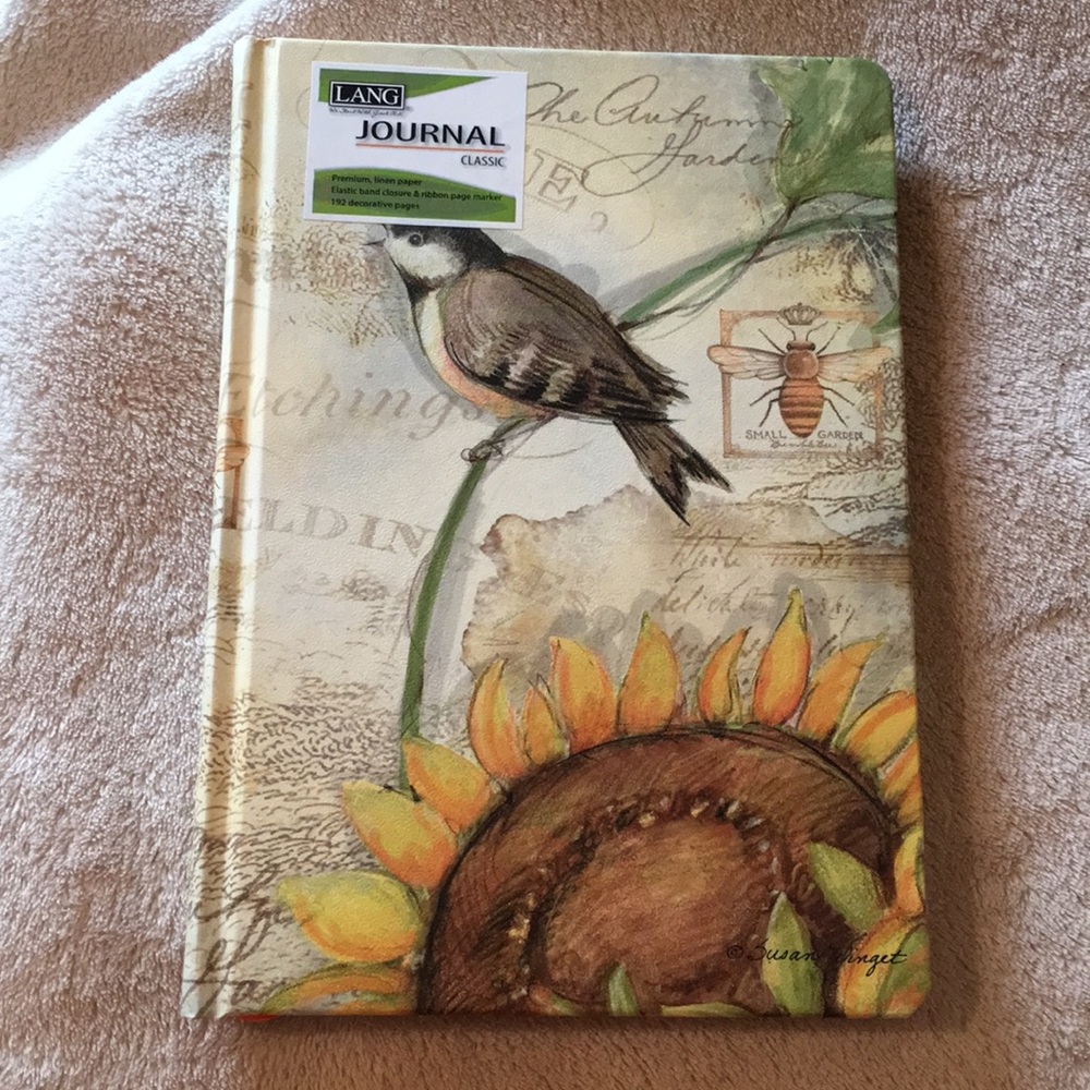 Bird Sunflower Journal Notebook NWT 192 pages